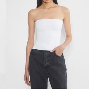 Aritzia White Strapless Fitted Camisole